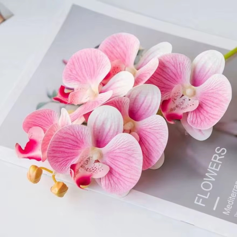 Outdoor Furniture Design - 3D 造花プラスチック蝶蘭ホーム花瓶テーブル装飾結婚式屋外ガーデン花嫁のブーケ DIY 花輪ギフトボックス
