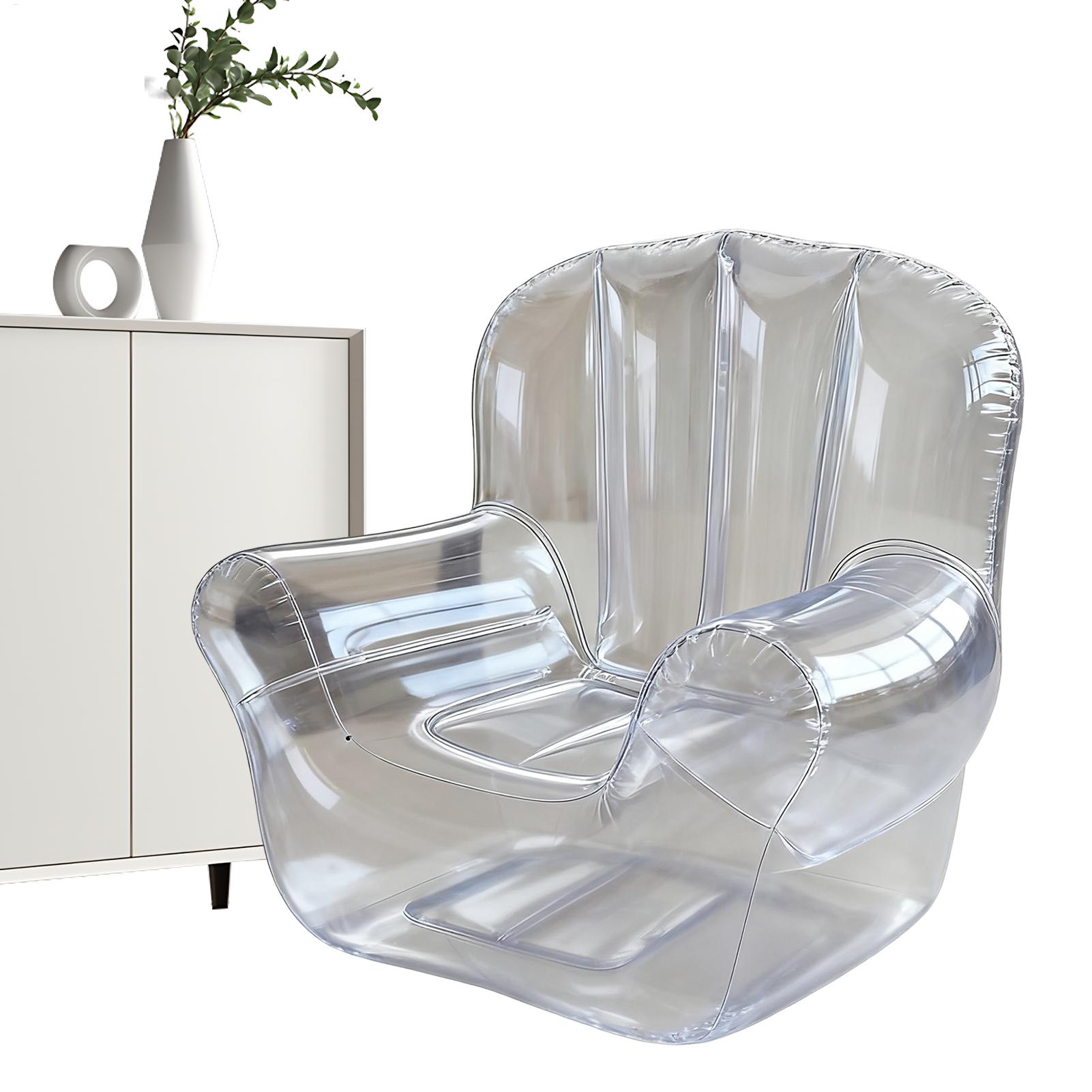 Outdoor Furniture European - 厚みのある透明なソファ PVC インフレータブルソファ キャンプ アウトドア インフレータブル