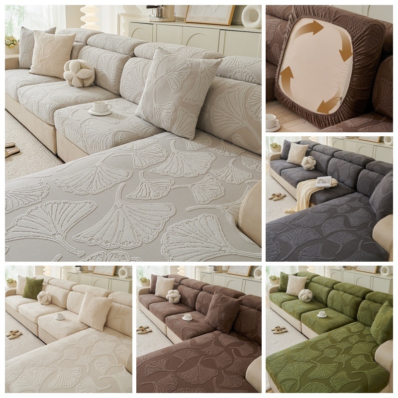Outdoor Furniture Plus - 1pc ジャカードベルベットソファクッションカバーストレッチ洗える取り外し可能なスリップカバー 1/2/3/4 席ソファカバー家具プロテクター