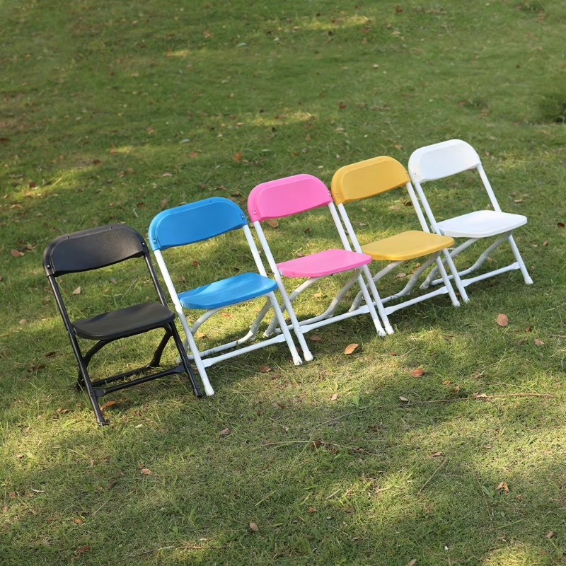 Outdoor Furniture Kids - 卸売スチールプラスチック製子供用ウェディングガーデン折りたたみ椅子