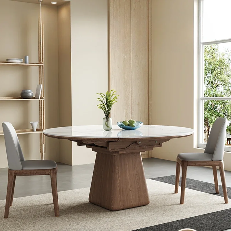 Outdoor Furniture Kids - スレート製伸縮式テーブル ダイニングラウンドテーブル インダストリアルスタイル 寝室用ダイニングテーブル 子供用テーブル キュジンタヴォロプランツォ