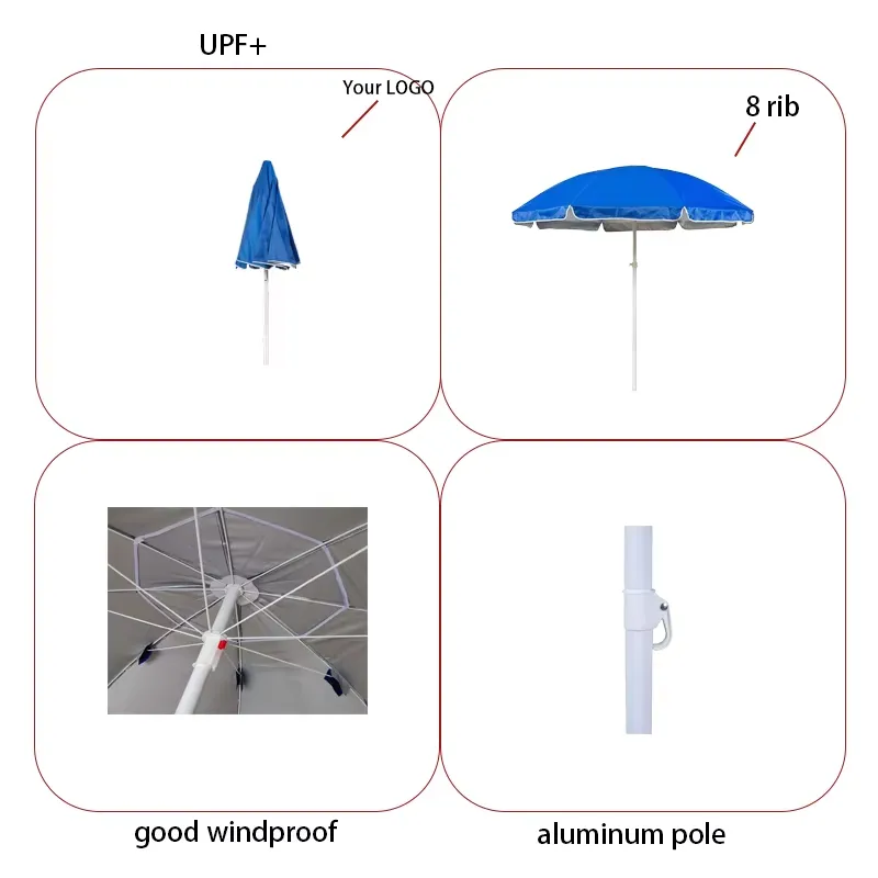 クラシックデザインガーデンパラソル UPF50+ 高品質木製 - Outdoor Furniture Plus のレビューと価格