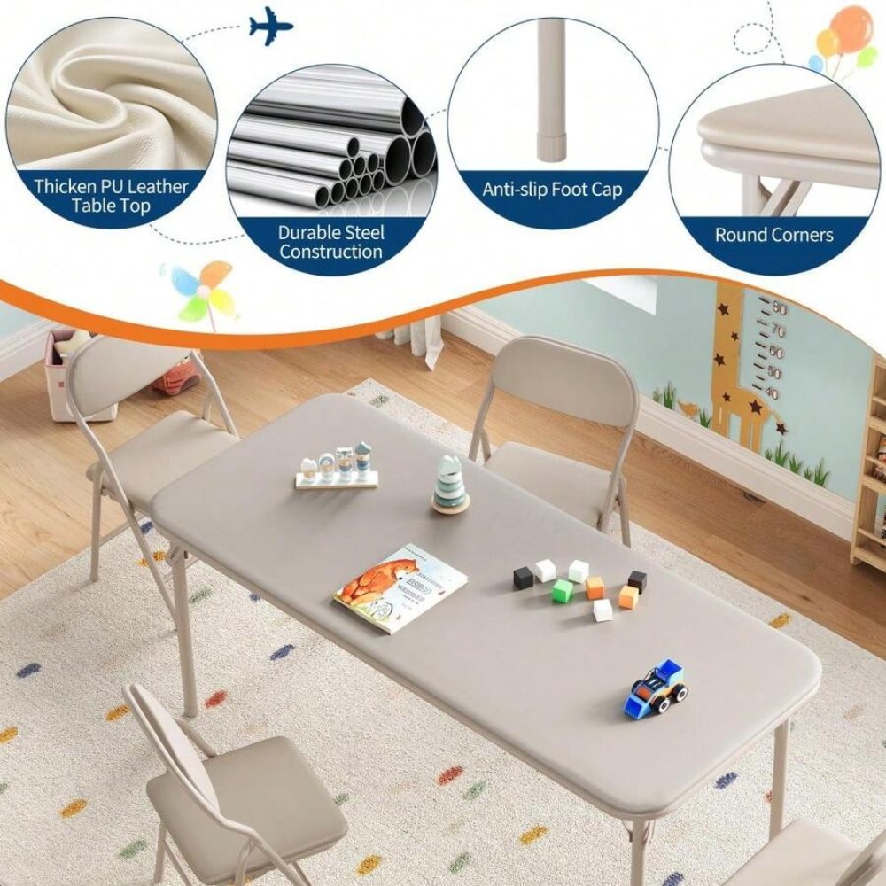 子供用アクティビティテーブルセット 折りたたみ式プレイテーブ - Outdoor Furniture Kids のレビューと価格