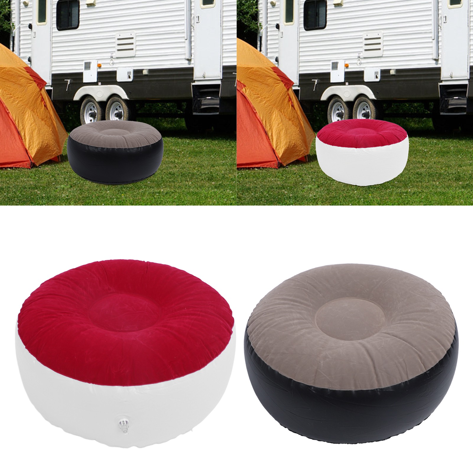インフレータブルフロッキングスツール多目的軽量ポータブル人間 - Outdoor Furniture Design のレビューと価格