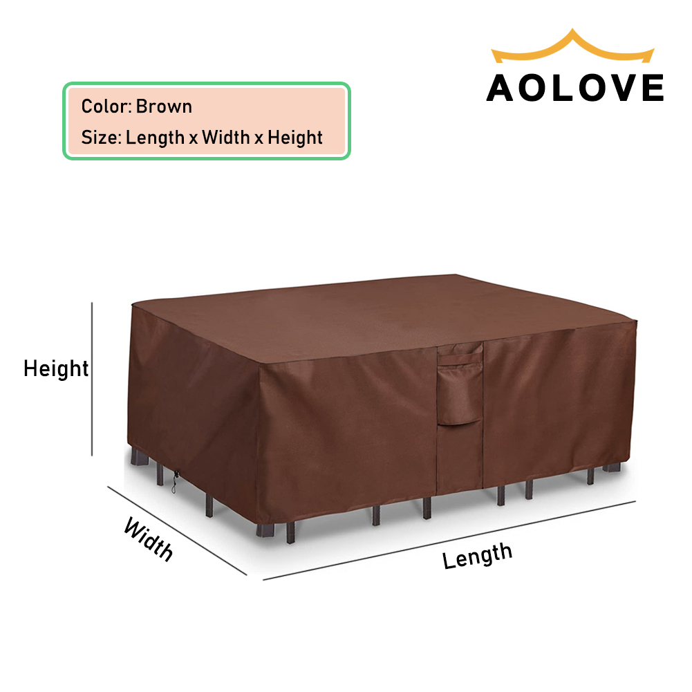 屋外用防水ガーデンファニチャーカバー,茶色の420dガーデン - Outdoor Furniture Design のレビューと価格