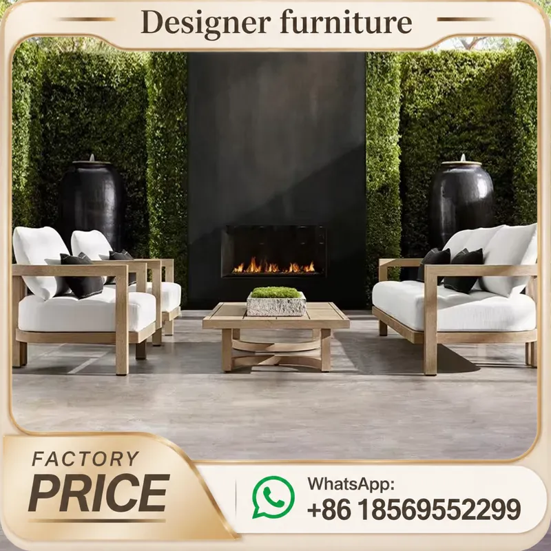 チーク材製ソファセット 防水屋外パティオガーデン家具 ヴィラ - Outdoor Furniture Teak のレビューと価格