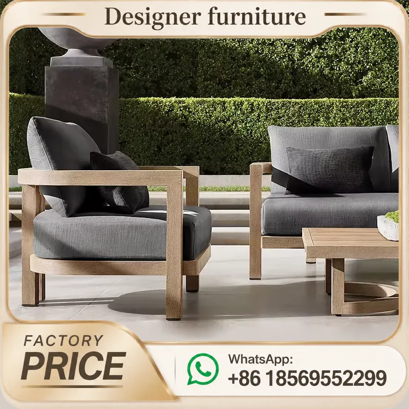 チーク材製ソファセット 防水屋外パティオガーデン家具 ヴィラ - Outdoor Furniture Teak のレビューと価格