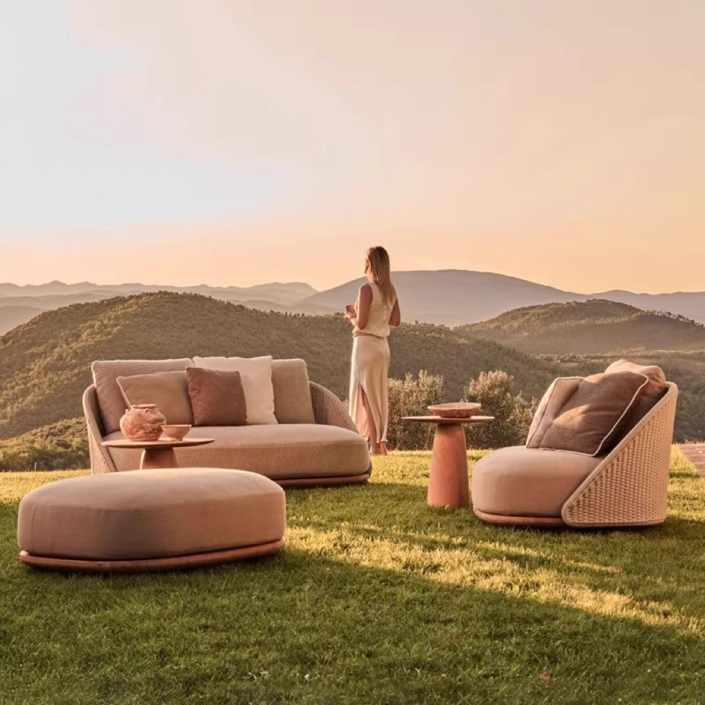 北欧風屋外チークソファ ヴィラ中庭屋外オープンエアバルコニー - Outdoor Furniture Teak のレビューと価格