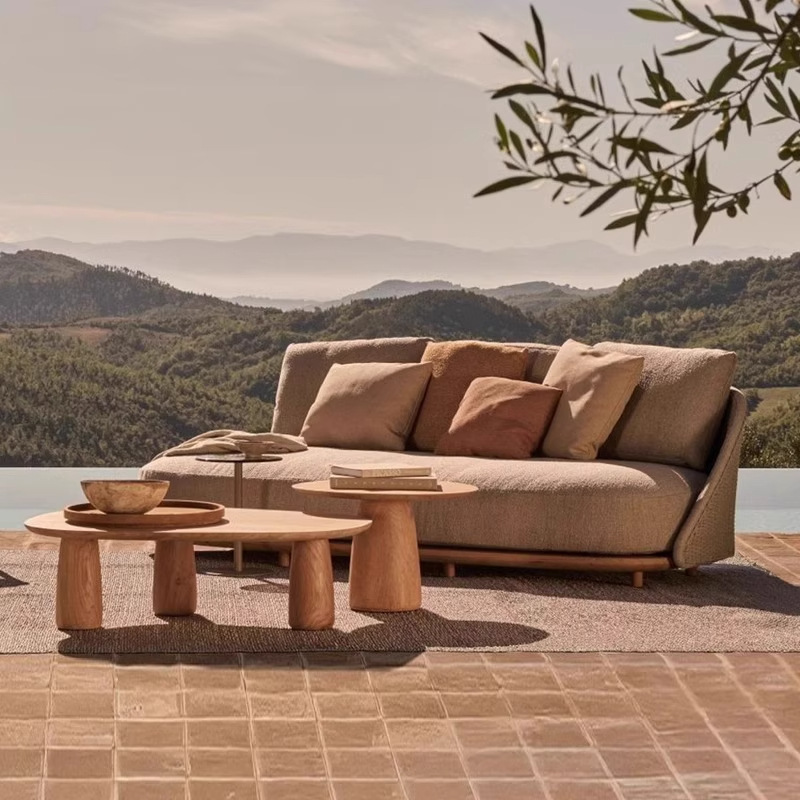 北欧風屋外チークソファ ヴィラ中庭屋外オープンエアバルコニー - Outdoor Furniture Teak のレビューと価格