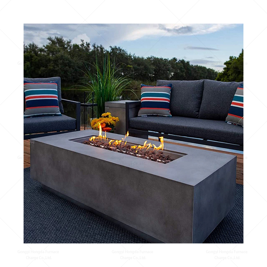 モダンなコルテン鋼製ファイヤープレイス、ガス式屋外家具セット - Outdoor Furniture Set With Fire Pit のレビューと価格
