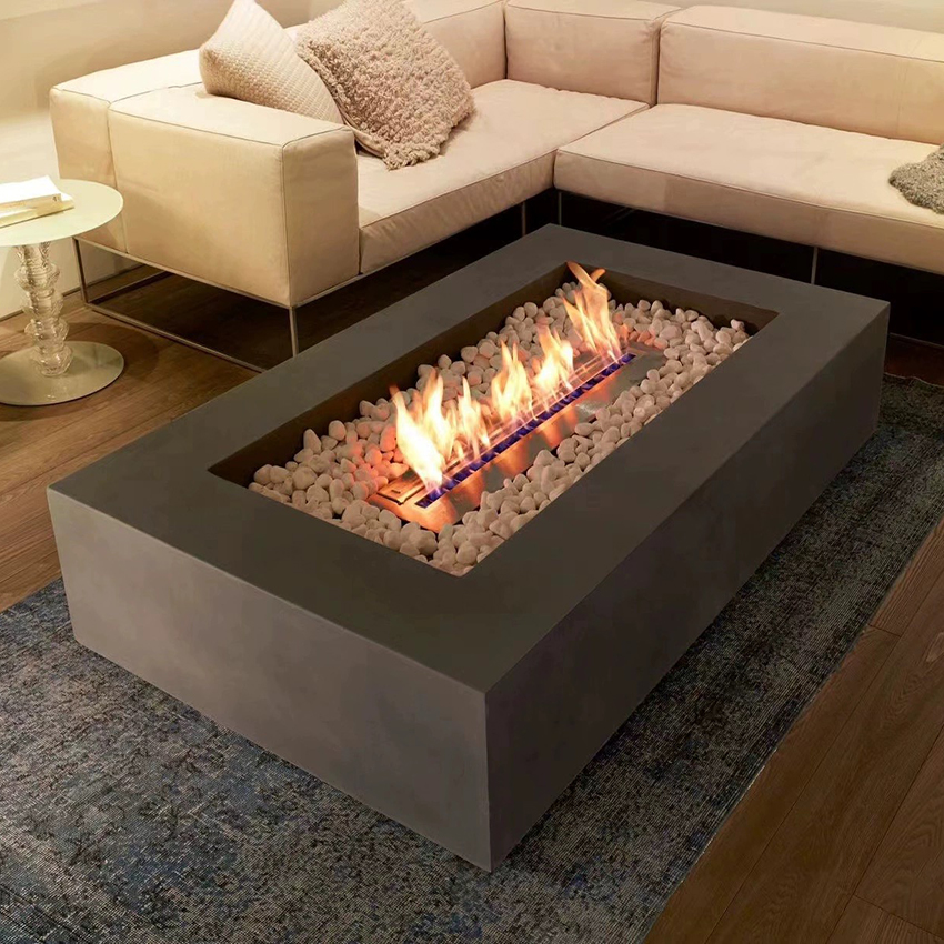モダンなコルテン鋼製ファイヤープレイス、ガス式屋外家具セット - Outdoor Furniture Set With Fire Pit のレビューと価格