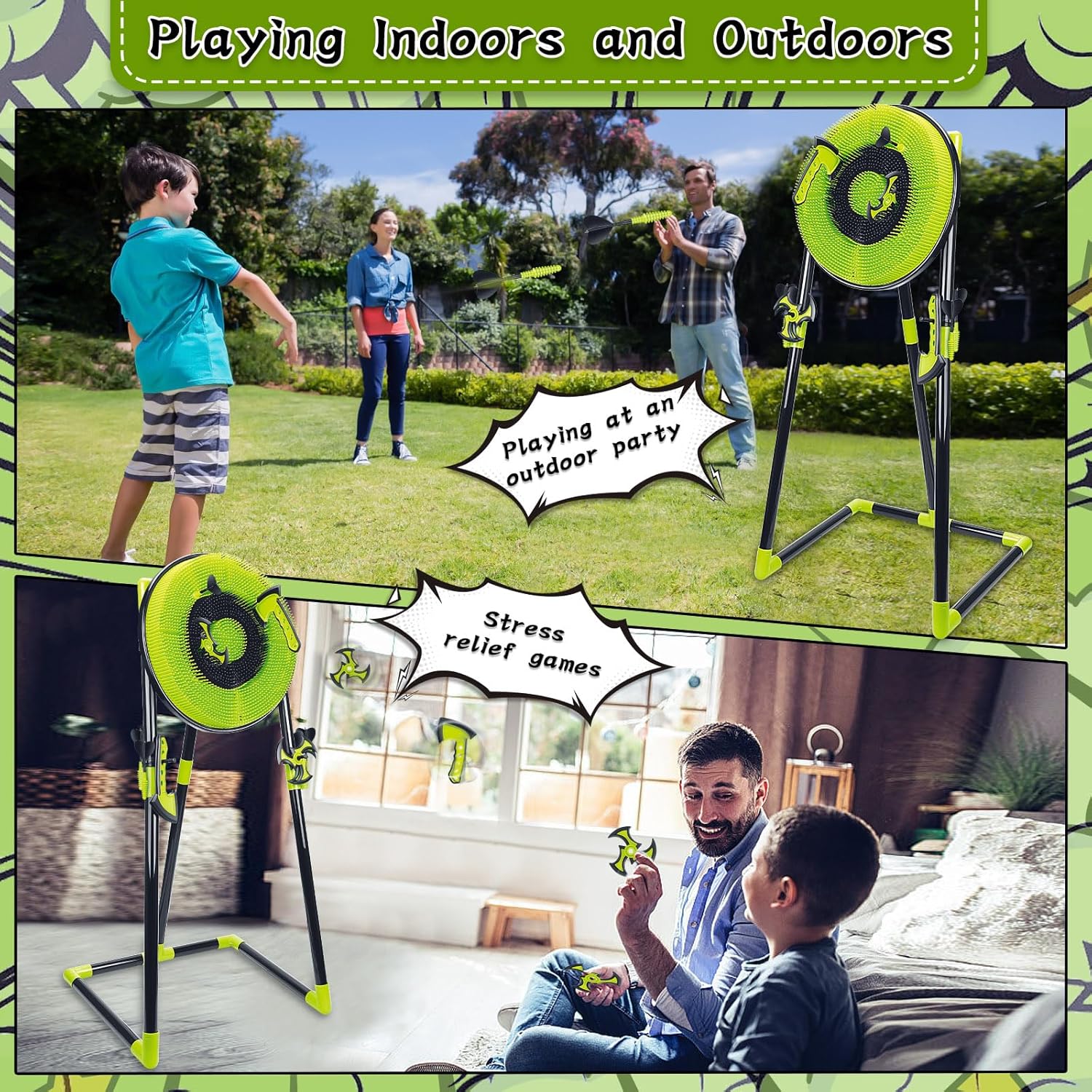 裏庭の子供、大人向けの4 in 1斧投げターゲットセット、剛 - Outdoor Furniture Target のレビューと価格