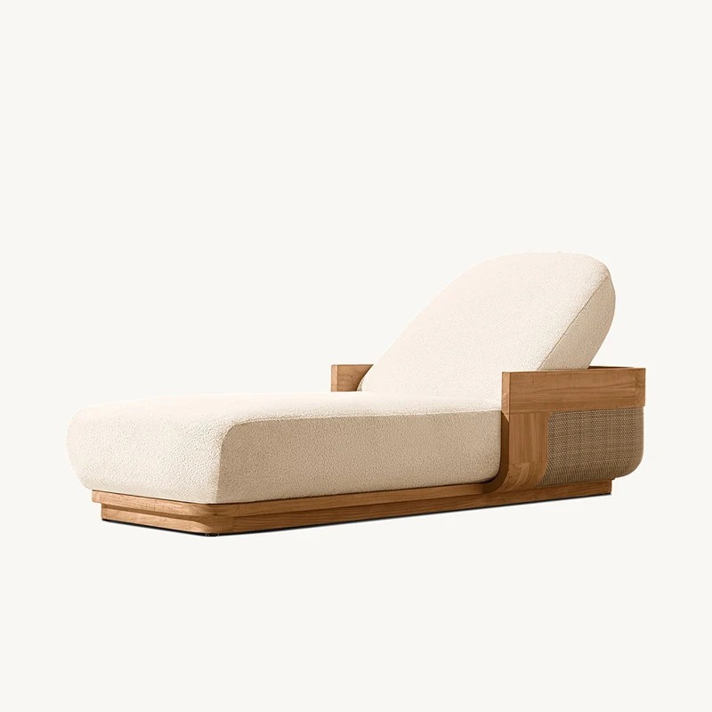 サンビーチラウンジチェア＆デイベッドセット、チーク材ラタン製 - Outdoor Furniture Teak のレビューと価格