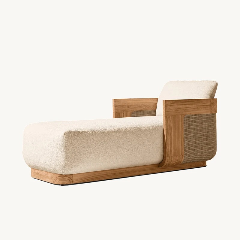 サンビーチラウンジチェア＆デイベッドセット、チーク材ラタン製 - Outdoor Furniture Teak のレビューと価格