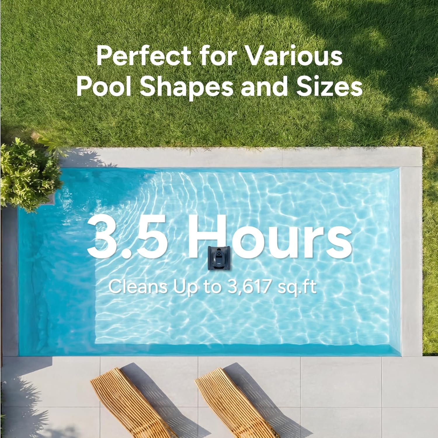 ロボットプールクリーナーKNシリーズ、稼働時間210分、スマ - Outdoor Furniture European のレビューと価格