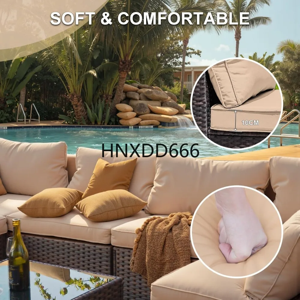 7点セットのパティオ家具セット、ファイヤーピットテーブル付き - Outdoor Furniture Set With Fire Pit のレビューと価格