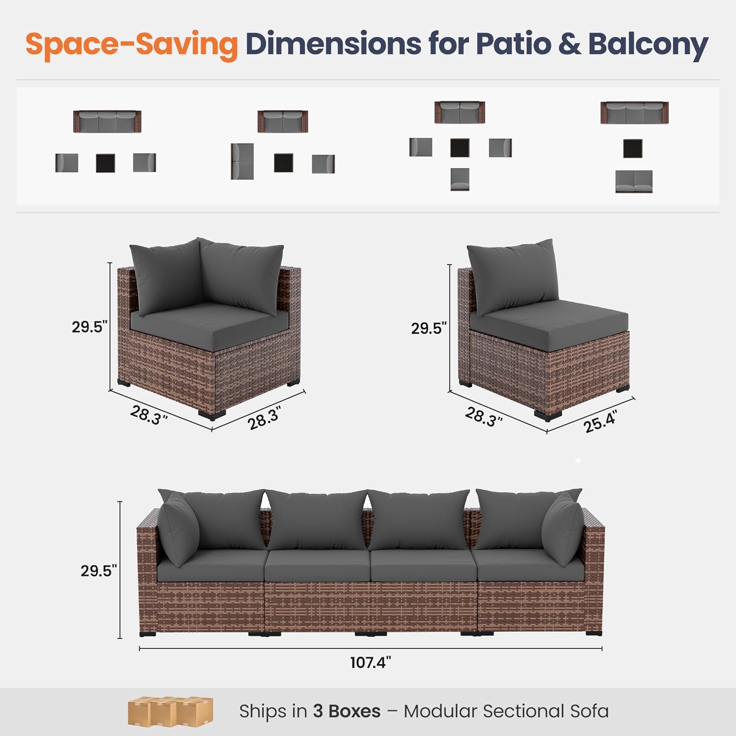 5ピース屋外用セクショナルソファセット、ファイヤーピットテー - Outdoor Furniture Set With Fire Pit のレビューと価格