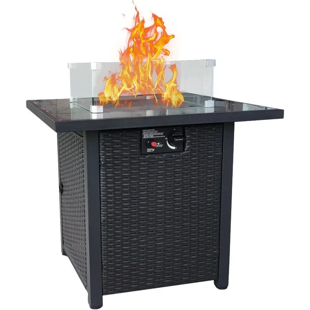 籐製屋外パティオ家具セット、豪華なクッション付き籐製セクショ - Outdoor Furniture Set With Fire Pit のレビューと価格