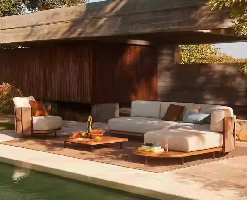 北欧風屋外ラタンソファ、ヴィラ中庭ガーデンサンルーム、デザイ - Outdoor Furniture Design のレビューと価格