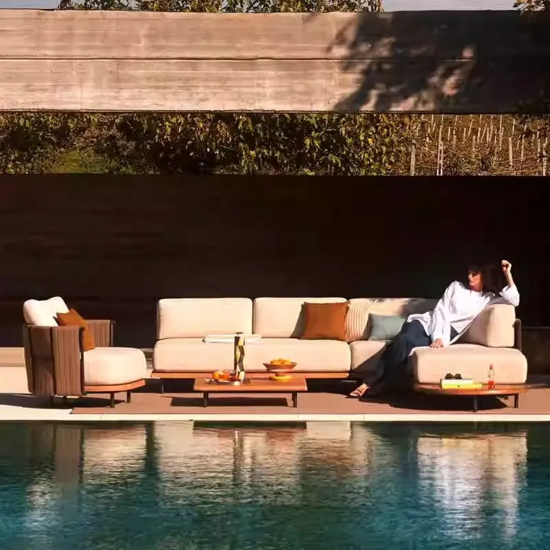 北欧風屋外ラタンソファ、ヴィラ中庭ガーデンサンルーム、デザイ - Outdoor Furniture Design のレビューと価格