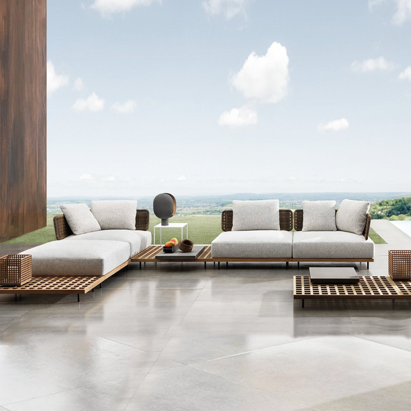 屋外ソファパティオヴィラテラス家具チーク防水屋外ガーデン屋外 - Outdoor Furniture Teak のレビューと価格