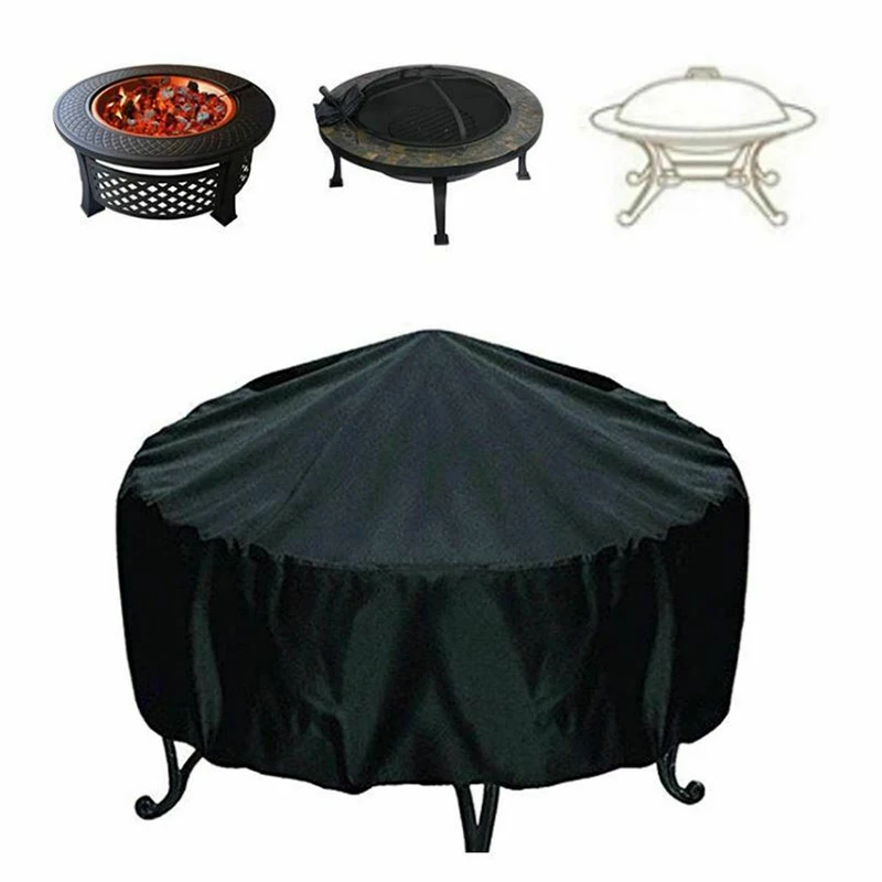 ファイヤーピットカバーラウンド火鉢ストーブカバー防水防風日焼 - Outdoor Furniture Set With Fire Pit のレビューと価格