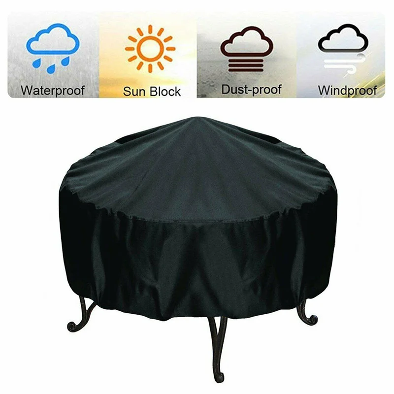 ファイヤーピットカバーラウンド火鉢ストーブカバー防水防風日焼 - Outdoor Furniture Set With Fire Pit のレビューと価格