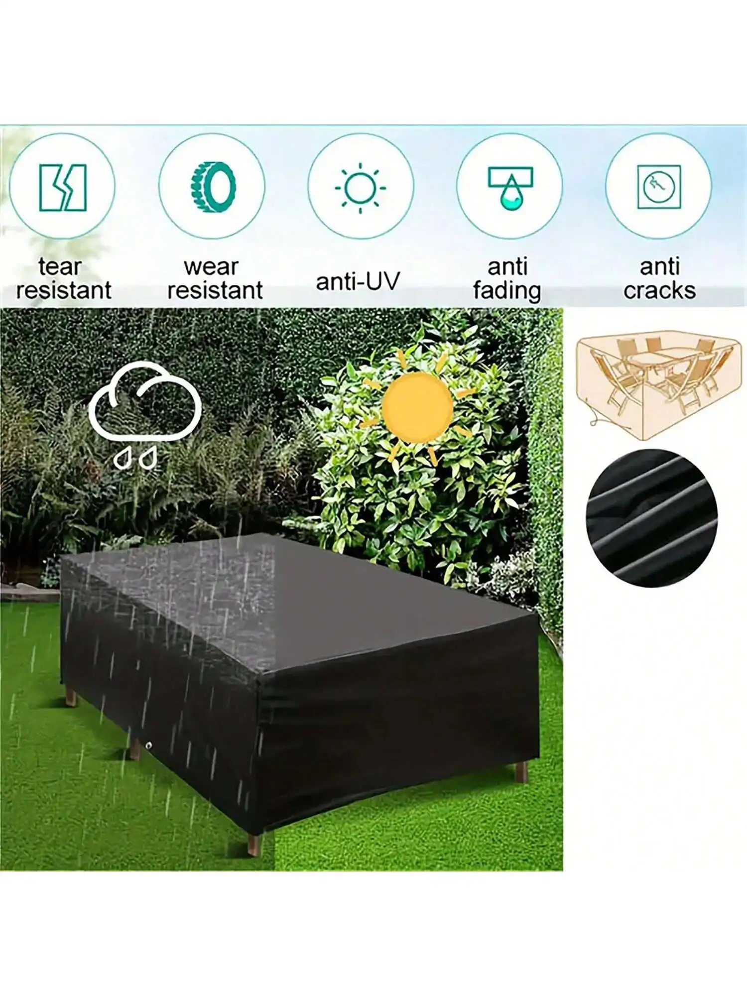 マルチサイズ屋外パティオガーデン家具防水ダストカバー椅子、ソ - Outdoor Furniture Design のレビューと価格