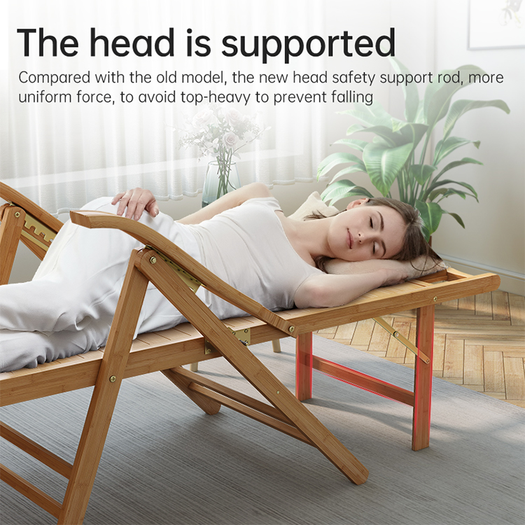 軽量でモダンなデザインの竹製折りたたみ式ラウンジチェア、サン - Outdoor Furniture Design のレビューと価格