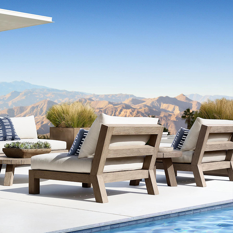 高級防水モダンガーデン家具セット チーク材パティオセクショナ - Outdoor Furniture Teak のレビューと価格
