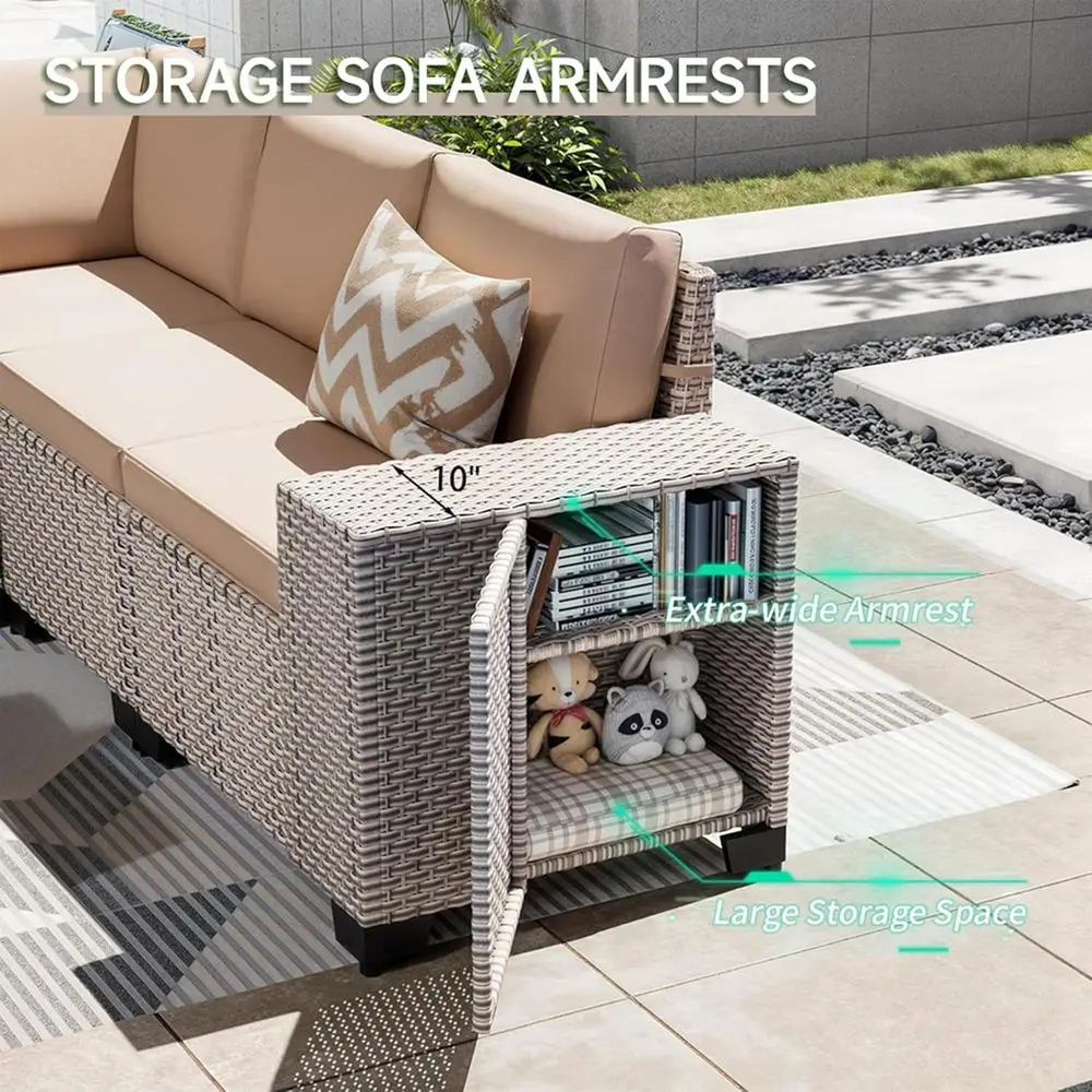 7点セットの屋外パティオ家具セット（ファイヤーピット、セクシ - Outdoor Furniture Set With Fire Pit のレビューと価格