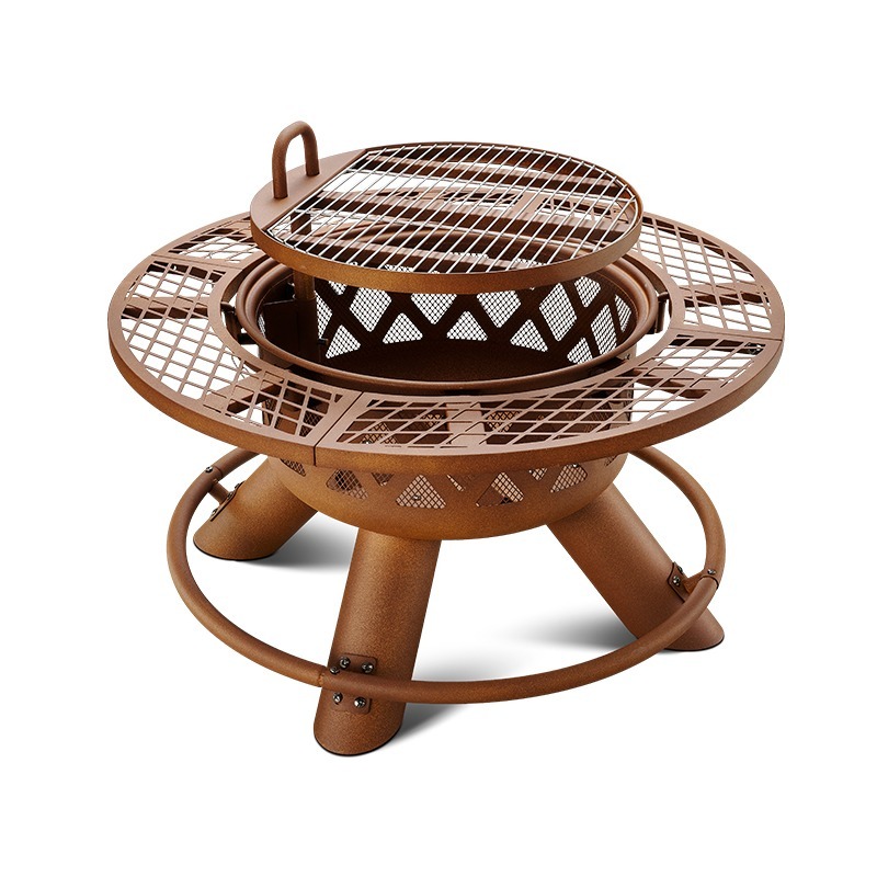 2026年式 モダン屋外スチール製 炭火・電気両用ファイヤー - Outdoor Furniture Set With Fire Pit のレビューと価格