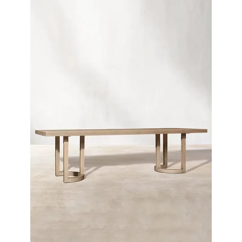 北欧風チーク材ダイニングセット 1テーブル6脚 無垢材 ガー - Outdoor Furniture Teak のレビューと価格